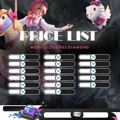 Mlbb Diamond, Price List Design, Keyword Elements Canva, List Design, Learning Graphic Design, Mobile Legends, Price List, Wallpapers, Graphic Design