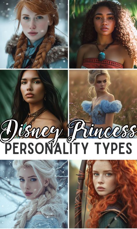 16 Disney Princess Personality Types - On Your Journey Pokahuntes Princess, Which Disney Princess Am I, Disney Characters Realistic, Disney Princess Personality, Princess Personality, Female Disney Characters, Infj Characters, Disney Themed Cakes, Istp Personality