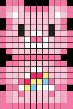 Kandi Patterns for Kandi Cuffs - Pony Bead Patterns - Perler Bead Patterns Kandi Patterns Perler Beads, Mini Bead Patterns, Small Kawaii Perler Bead Patterns, Mini Perler Patterns, Diy Perler Beads Patterns, Very Small Pixel Art, Mini Pearler Bead Patterns, Pastel Perler Bead Patterns, My Little Pony Perler Bead Patterns