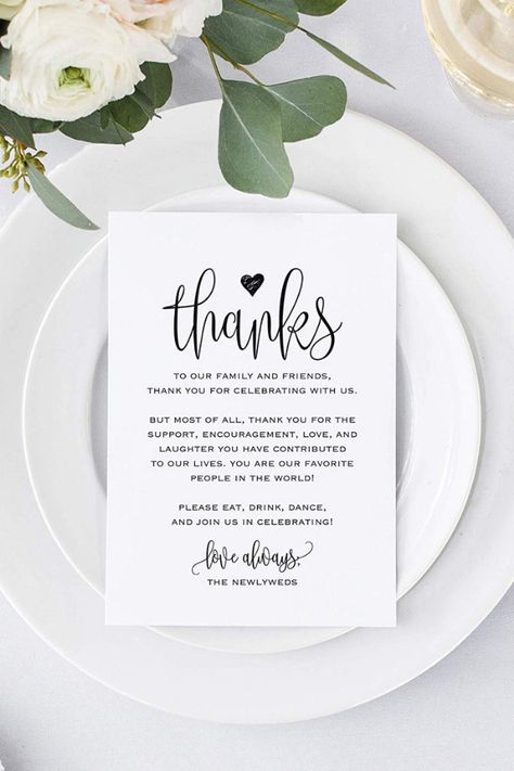 Reception Table Place Settings, Place Setting Cards, Event Card, Wedding Place Settings, בר מצווה, Thank You Postcards, Wedding Party Supplies, Wedding Reception Tables, Reception Table