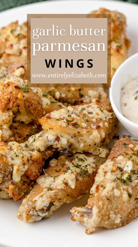 Crispy Baked Garlic Parmesan Chicken Wings, Wing Sauce Recipes Garlic Parmesan, Crispy Garlic Parmesan Wings, Butter Garlic Wing Sauce, Butter Garlic Parmesan Wing Sauce, Homemade Garlic Parmesan Wings, Garlic Parmesan Wings Grilled, Butter Garlic Wings, How To Make Garlic Parmesan Wings