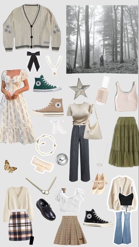 Eras Tour Movie Outfits Folklore, Betty Folklore Aesthetic Outfit, Taylor Swift Folk Lore Era Outfits, Simple Eras Tour Outfits Folklore, Taylor Swift Outfit Inspo Folklore, Folklore Clothes Aesthetic, Ts Folklore Outfits, Taylor Swift Core Outfits, Taylor Folklore Era Outfits