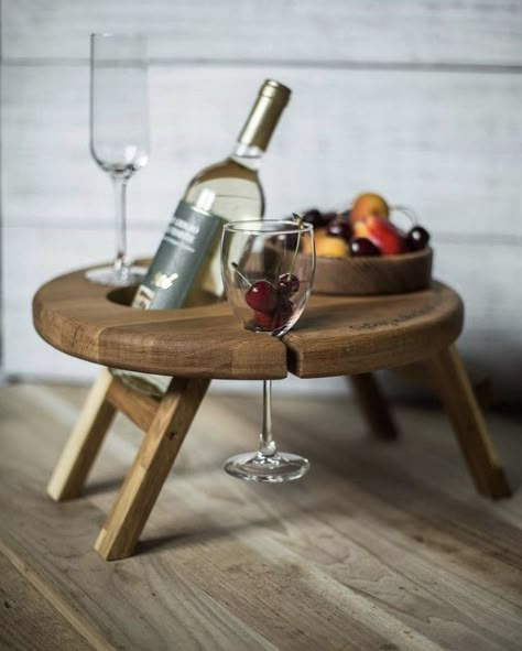 Wine Picnic Table, Wooden Wine Holder, Wood Art Projects, Laser Cut Wood Crafts, Wine Table, Diy Wooden Projects, Wine Decor, Wood Shop Projects, Wooden Projects