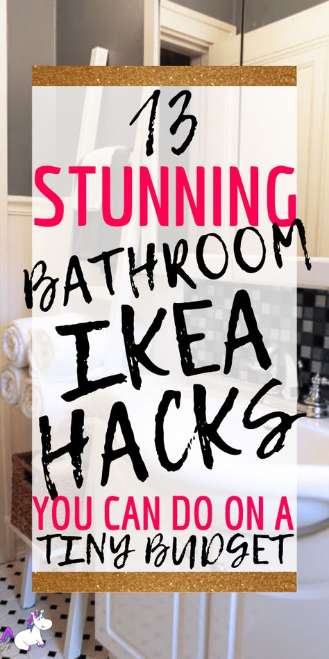 Bathroom Ikea, Stairs Bathroom, Bathroom Diy Ideas, Ikea Desk Hack, Bathroom On A Budget, Best Ikea Hacks, Bathroom Hacks, Ikea Bathroom, Ikea Hack Ideas