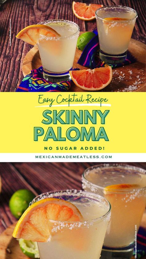 Drinks Made With Tequila, Paloma Drink, Mexican Drink Recipes, Mexican Cocktail, Tequila Drinks Recipes, Paloma Recipe, Mexican Cocktails, Tequila Recipe, Hot Drinks Recipes