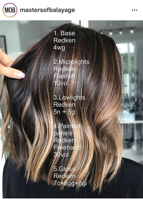 Color Formulas, Hair Color Formulas, Color Highlights, Ombré Hair, Trendy Hair Color, Balayage Brunette, Hair Color Highlights, Hair Color Ideas For Brunettes, Trendy Hair