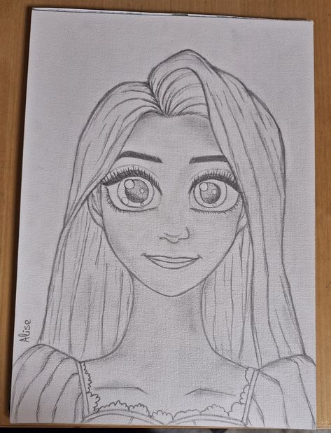 Drawing with pencil art 🎨 Drawing Tangled, Drawing Rapunzel, Rapunzel Sketch, Rapunzel Drawing, Princess Drawing, Cartoon Drawings Sketches, Princess Face, Rapunzel Tangled, Disney Princess Drawings