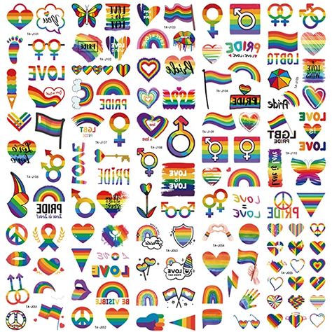 Pride Heart Tattoo, Pride Tattoo Flash Sheet, Rainbow Pride Tattoo, Rainbow Flag Tattoo, Rainbow Tattoos Pride, Pride Doodles, Pride Tattoo Ideas, Lgbtq Tattoos, Lgbtq Symbols