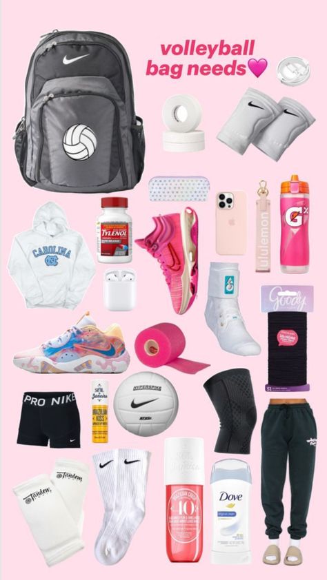 Volleyball Party Decorations, Sports Bag Essentials, Volleyball Essentials, Volleyball Fits, Volleyball Tryouts, Volleyball Aesthetic, Teen Workout Plan, Vollyball Outfits, Volleyball Things