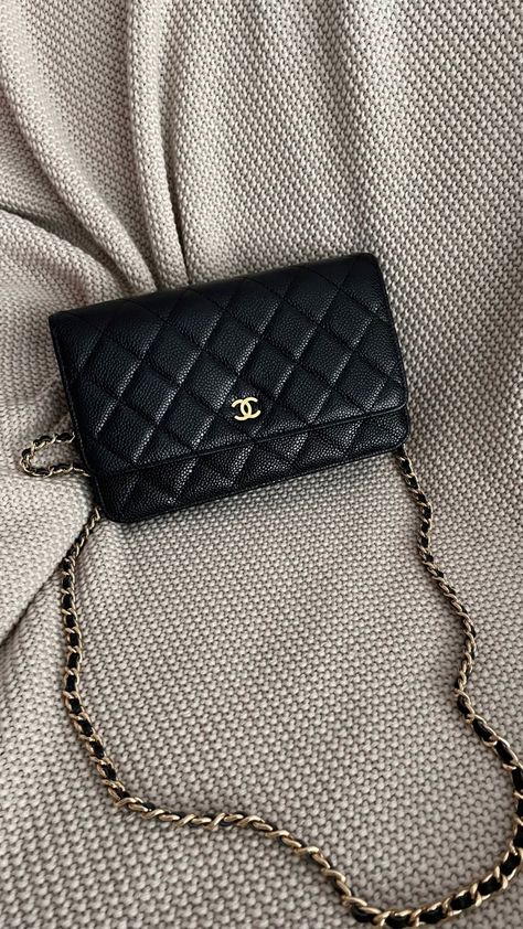 Chanel Black Bag, Dhgate Finds, Mini Designer Bags, Chanel Mini Bag, Chanel Bag Classic, Dh Gate, Expensive Purses, Chanel Wallet On Chain, Bag Wishlist