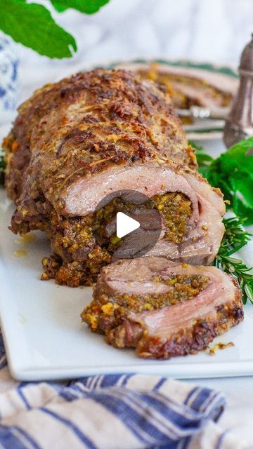 Tatyana Nesteruk on Instagram: "New recipe for Easter! Hands down, the best stuffed, roasted leg of lamb! You'll be coming back for seconds! Aromatic and juicy stuffed lamb with garlic, mint, rosemary, pistachios, and dried apricots! A unique and incredibly delicious combination of textures and flavors!

Get all the recipe details and watch my full-length video tutorial on my website, link in profile @tatyanaseverydayfood New recipes are always on the homepage! 

Plus, get ideas for side dishes and more Easter recipes, right on my homepage! 

#recipe #cooking #lambrecipes #lambitswhatsfordinner #Easter #easterrecipe #roastedlamb #homecooking #foodie #eatwell #delicious #bonappetit #foodnetwork #thekitchn #mywilliamssonoma #nytcooking #feedfeed #epicurious #food #dinner #whatsfordinner #din Stuffed Lamb Roast, Stuffed Leg Of Lamb Roast Boneless, Stuffed Leg Of Lamb, Leg Of Lamb Recipes, Ideas For Side Dishes, Roasted Leg Of Lamb, Stuffed Lamb, Caribbean Kitchen, Savoury Treats