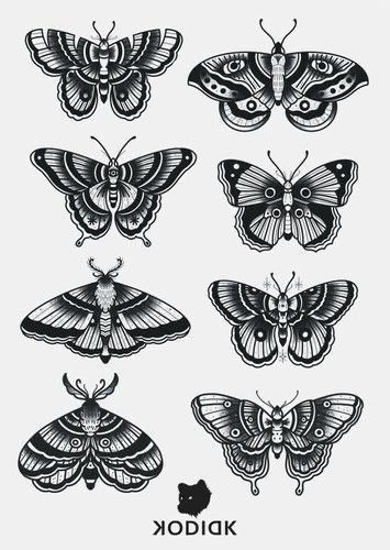 Black Butterflies Tattoo, Tattoo Styles Oldschool, Butterfly Traditional Tattoo, Mariposas Tattoo, Butterflies Tattoos, Removable Tattoos, Traditional Moth Tattoo, Traditional Butterfly Tattoo, Tato Tradisional