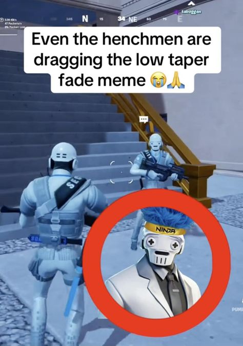 What Is The Ninja 'Low Taper Fade Meme Is Still Massive' Copypasta? Imagine If Ninja Got A Low Taper Fade, Twitch Memes, Low Taper Fade, Be Like Meme, Ironic Memes, Low Taper, Taper Fade, In Memes, Twitch Streamer