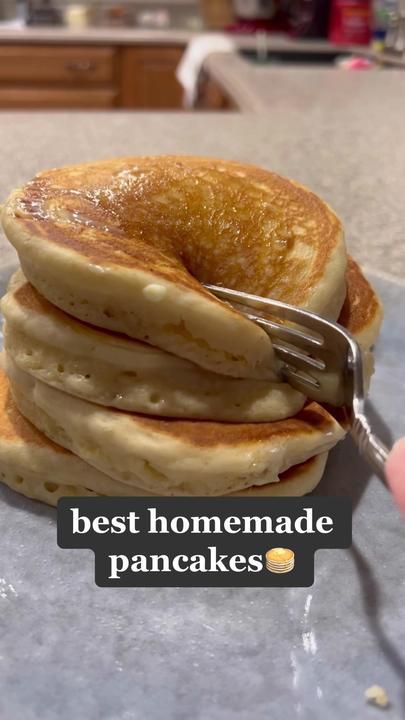 Bake the best homemade pancakes with me using @Joshua weissman recipe ... | how to make buttermilk | TikTok Dinner Pancakes, Homemade Buttermilk Pancakes, Best Homemade Pancakes, Joshua Weissman, Homemade Pancakes Fluffy, Make Buttermilk, Pancakes For Dinner, Best Pancakes, Breakfast Recipes Easy Quick