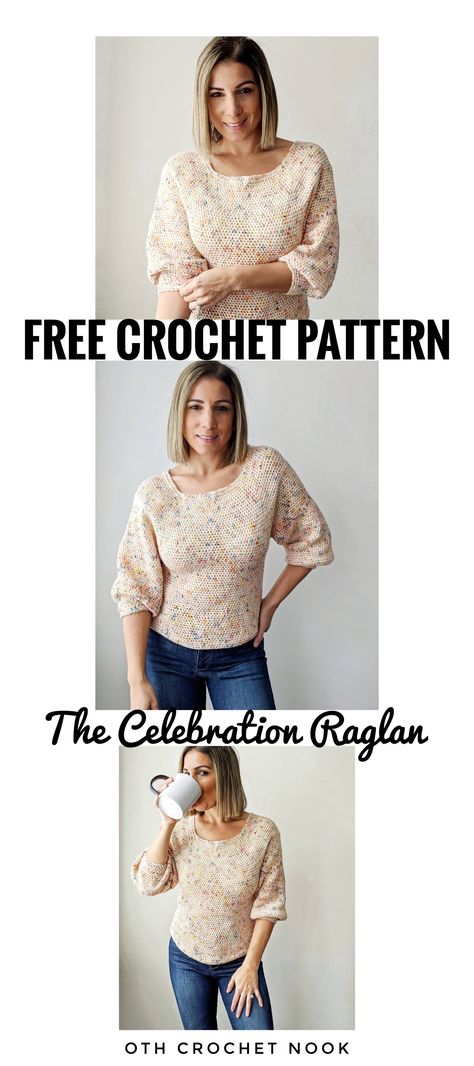 Crochet Dolman Sleeve Sweater Pattern, Crochet Boatneck Top, Top Down Crochet Pattern, Top Down Cardigan Crochet, Crochet Sweater In The Round, Top Down Crochet Raglan Sweater Pattern Free, Free Crochet Patterns Cardigan, Crochet Fashion Patterns Free Tutorials, Crochet Top Down Sweater Free Pattern