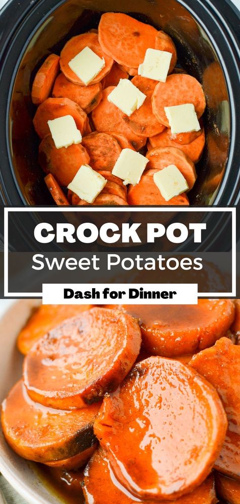 Crockpot Sweet Potato Recipes, Maple Glazed Sweet Potatoes, Crock Pot Sweet Potatoes, Christmas Side Dish, Maple Sweet Potatoes, Sweet Potato Side Dish, Sweet Potato Sides, Side Dish For Thanksgiving, Sweet Potato Thanksgiving