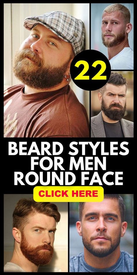 Beard styles for men round face include options for every age, including those over 50 seeking a refined appearance. Choose from a range of styles from a simple, light stubble to a full, grey beard that provides a distinguished look. These beards are perfect for men with bald or patchy hair, offering a way to enhance their facial features elegantly. Beard Style For Round Face Shape Men, Go Tee Beard Styles, Full Beard Styles For Men, Medium Beard Styles For Men, Beard For Round Face, Light Stubble, Men With Round Faces, Men Round Face, Patchy Beard Styles