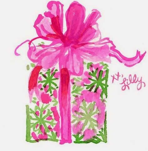 Miss Janice: Have Yourself A Merry Little Christmas! Lilly Party, Lilly Prints, Lilly Pulitzer Prints, Preppy Christmas, Merry Little Christmas, Watercolor Drawing, Watercolor Cards, Christmas Wallpaper, Christmas Prints