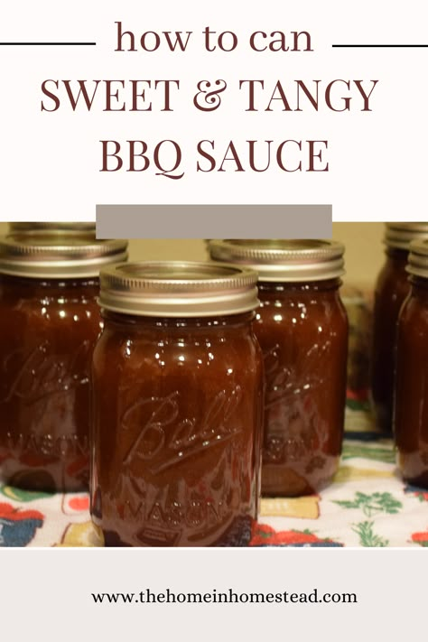 Canning Bbq Sauce, Apple Bbq Sauce Recipe, Tangy Bbq Sauce Recipe, Home Made Bbq Sauce, Canning Sauces, Sweet Baby Rays Bbq Sauce, Canning Garden, Barbeque Sauce Recipe, Bbq Sauce Homemade Easy