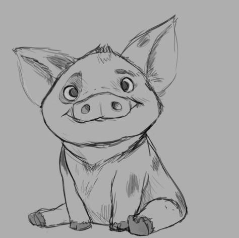 Just a doodle of Pua from Disney Moana. Moana Drawing, Disney Drawings Sketches, Art Fox, Disney Art Drawings, 강아지 그림, Art Tumblr, Disney Sketches, 3d Drawings, Pinturas Disney