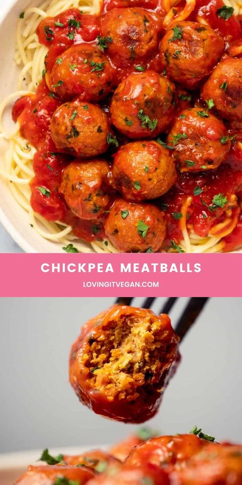 Chickpea Vegan Recipe, Vegan Chickpeas Recipe, Chickpea Meatballs Vegan, Easy Vegan Chickpea Recipes, Vegetarian Recipes Chickpeas, Vegan Recipes With Chickpeas, Vegan Burgers Recipes, Vege Meatballs, Chickpea Dinners