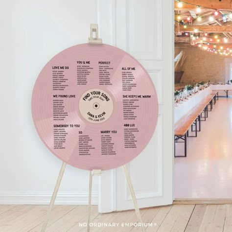 Happy Record Store Day 2024 #recordstoreday24 #rock #rockandroll #rocknrollbride #musicwedding #weddings2024 #groovy #retro #retrowedding Record Seating Chart, Retro Themed Party, Music Lovers Wedding, Music Theme Wedding, Disco Decor, 70s Rock And Roll, Disco Decorations, Music Themed Wedding, Vinyl Style