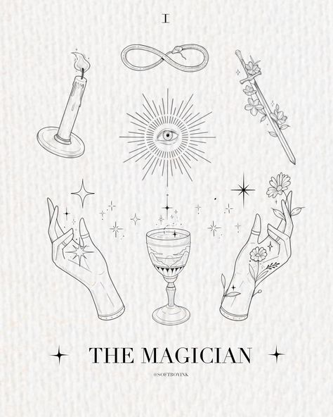 #tattoodesigns #tarotcards #tattooideaIs #delicatetattoos #torontotattooartist Tarot Magician Tattoo, Witch Tarot Card Tattoo, The Magician Tarot Tattoo, High Priestess Tattoo, Tarot Wallpapers, Tarot Tattoos, Tarot Illustration, Magician Tarot, The Magician Tarot