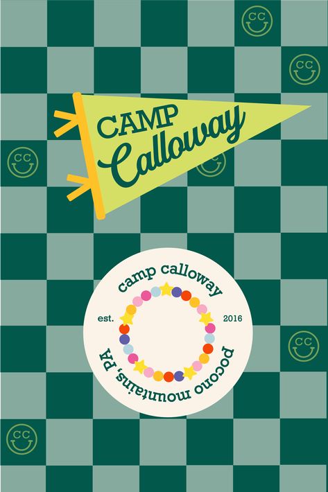 branding design for camp calloway from the addicted series by @kbmritchie | dasiy meadows | daisy and ryke | the addicted series aesthetic Camp Merch Ideas, Summer Camp Graphics, Summer Camp Tshirt Designs, Summer Camp Graphic Design, Summer Camp Branding, Camp Calloway, Addicted Series Aesthetic, Summer Camp Logo, Summer Camp Design