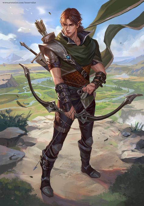 Innervalue (@MaerelHibadita) / X Ranger Rpg, Dungeons And Dragons Ranger, Ranger Dnd, Archer Characters, Elf Drawings, Elf Ranger, Elf Warrior, Elf Cosplay, Illustration Fantasy