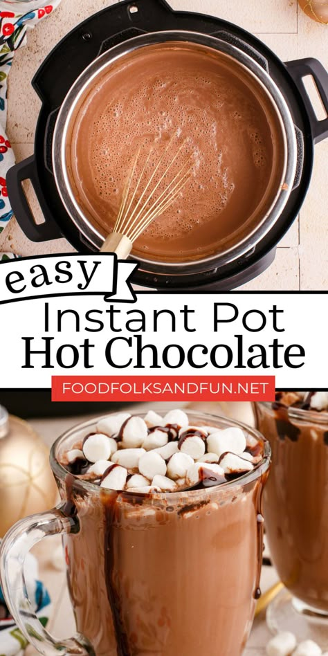 Instant Pot Hot Chocolate, Starbucks Hot Chocolate, Chocolate Abuelita, Instant Pot Desserts, Crockpot Hot Chocolate, Hot Cocoa Recipe, Cocoa Recipes, Hot Chocolate Recipe, Holiday Drink