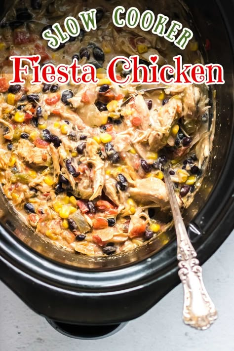 Tex Mex Chicken Crockpot Easy Recipes, Mexican Dishes In Crockpot, Southwest Chicken Casserole Crockpot, Slow Cooker Fiesta Chicken And Rice, Fiesta Chicken Casserole Crock Pot, Crockpot Chicken Tortilla Casserole, Southwest Chicken Crock Pot, Southwestern Crockpot Chicken, Crock Pot Chicken With Rotel