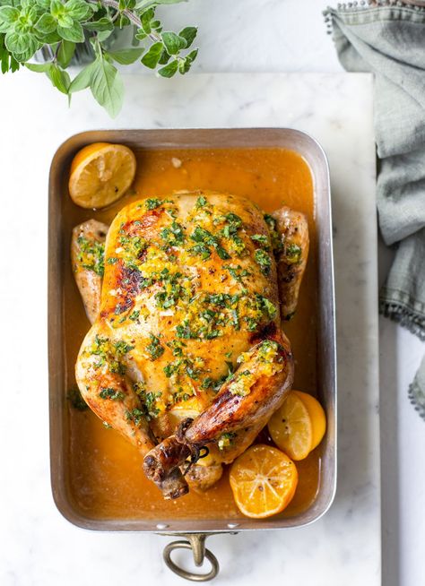 Greek Roast Chicken with Feta and Oregano » Dish Magazine Greek Roast Chicken, Lamb Dinner Recipes, Summer Roast, Dish Magazine, Ham Gravy, Oregano Recipes, Duck Food, Spicy Turkey, Lamb Dinner