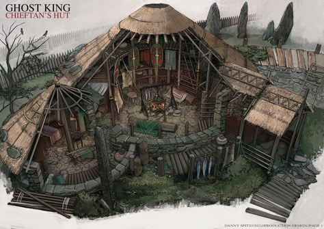 ArtStation - Celtic Hut Old House Design, Interior Concept Art, Viking House, Old Warrior, Conan Exiles, Ghost King, Fantasy Architecture, Medieval Houses, Fantasy Homes