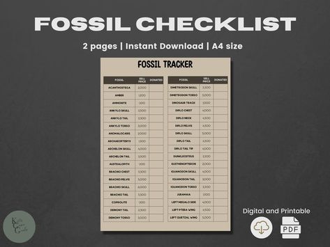 acnh planner, catalog collection, acnh organizer, printable list, acnh fossil, acnh museum, acnh fossil list, animal crossi fossil, acnh 20 update, acnh digital guide, acnh cottage core, fossil catalog, fossil guide Acnh Fossil, Acnh Museum, I Am Grateful, Cottage Core, Animal Crossing, Fossil, Music Book, Physics, Gaming