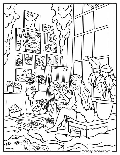 Aesthetic Drawing To Color, Aesthetic Things To Color In, Transparent Png Coloring Page, Aesthetic Coloring Sheets Easy, Patterns For Coloring, Coloring Drawings For Adults, Adults Coloring Pages, Pictures To Colour In, Drawings To Color Aesthetic