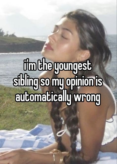 Younger Sister Core, Younger Sibling Quotes, Younger Sister Quotes, Younger Sister Aesthetic, Youngest Sibling, Toxic Traits, Sibling Quotes, Younger Sibling