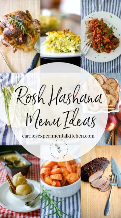 Rosh Hashanah Dinner, Rosh Hashanah Menu, Rosh Hashana Recipes, Rosh Hashanah Recipes, Dinner Menu Ideas, Jewish Holiday Recipes, Jewish Cuisine, Menu Inspiration, Passover Recipes