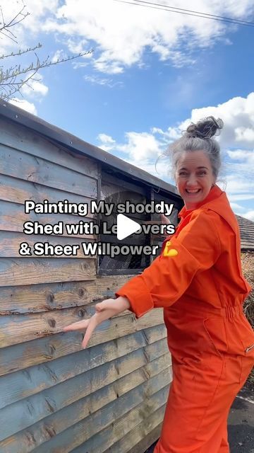 Mrs Clare Hooper on Instagram: "**Part 2: Shed Rehab! **  The roof may have needed a DIY fix last time, but this weekend I’ve given this old well loved shed a makeover with leftover paint and some scrap wood ✨ (So far, just nails & plastic trim needed!)  The weather isn’t cooperating, but I’m determined to finish!  Help needed though! My plastic window keeps getting blown out by the wind any suggestions for a cheap cheap more permanent window solution?  Oh But wait, you’re gonna love this there’s more!  In the next update, I’ve roped in my wonderful Czech daughter-in-law to help paint some traditional Slavic folk art on the shed!   We can’t wait to get our brushes out & show you how it turns out.   Clare XO 👩‍🎨  #shedlife #diyproject #upcycle #gardentools #helpaDIYer" Painting A Shed Ideas, Old Shed Makeover Ideas, Artist Shed, Slavic Folk Art, Barn Makeover, Painted Shed, Shed Windows, Shed Makeover, Old Well