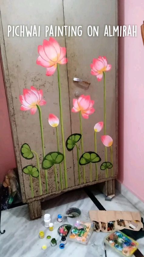 bedroom decor diy ideas creative Simple Wall Paintings, Pichwai Art, Pichwai Painting, Colorful Room Decor, Creative Wall Painting, Pichwai Paintings, Art And Craft Videos, Art Decor Diy, Diy Crafts Room Decor