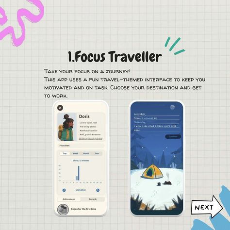 🔥 Need to boost your focus and reduce distractions? These cozy timer apps are here to help! 🕰️✨ Check out our top picks: 1️⃣ **Focus Traveller** - Take your focus on a journey with a fun travel-themed interface. Perfect for staying motivated and on task! 🌍✈️ 2️⃣ **DTD Sounds** - Immerse yourself in calming background noises to create a peaceful work environment. Great for concentration! 🎧🌿 3️⃣ **Emphasis** - Break down tasks into manageable chunks with this minimalist timer app. Ideal for ... Study Timer App, Apps For English, Focus App, Study Timer, Aesthetic Apps Games, Aesthetic Apps, To Do App, Suggested App, The Pomodoro Technique