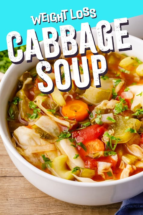 Cabbage Soup Detox Recipe, Cabbage Detox Soup Recipes, Detox Cabbage Soup Fat Burning, Brothy Soup Recipes Healthy, 3 Day Cabbage Soup Diet, Cabbage Detox Soup, Slow Cooker Cabbage Soup, Antiinflammatory Soup, Detox Cabbage Soup