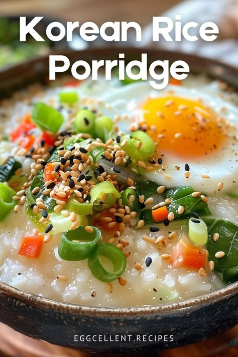 For a comforting and traditional Korean meal, Juk (Korean Rice Porridge) is an exceptional choice. #Korean Rice Porridge recipe #korean rice porridge recipe easy #korean rice porridge instant pot #korean rice porridge breakfast #korean rice porridge vegan #rice porridge recipes korean #korean chicken rice porridge #korean walnut rice porridge #juk korean rice porridge Asian Rice Porridge, Rice Porridge In Rice Cooker, Korean Porridge Breakfast, Instant Pot Rice Porridge Recipes, Asian Porridge Recipes, How To Make Rice Porridge, Korean Instant Pot Recipes, Rice Cooker Porridge, Rice Porridge Recipe Breakfast