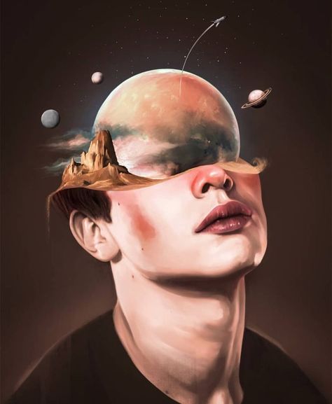 surreal art beautiful Illustration Art Nouveau, Surealism Art, الفن الرقمي, Figurative Kunst, Illustrator Design, A Level Art, Modern Love, Ap Art, Digital Portrait