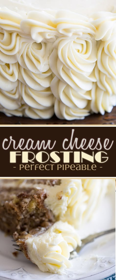 Pipeable Cream Cheese Frosting, Cupcakes Decoration Ideas, Frost Cupcakes, Kitchen Cream, Piping Frosting, Cream Cheese Buttercream, Icing Recipes, Cream Cheese Frosting Recipe, Icing Frosting