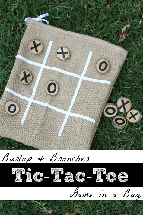 Burlap & Branches Tic-Tac-Toe Game in a Bag this could be a cute gift idea for the little ones or just games at the wedding!!! Shoebox Ideas, Best Gifts For Boys, Tiger Birthday, Cadeau Parents, Diy Burlap, Christmas Child, Box Gifts, Operation Christmas, Tic Tac Toe Game