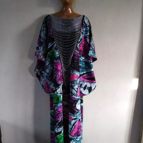 Ankara beaded Kaftan Ankara Beaded Gowns, Beaded Ankara Dress, Beaded Dresses, Ankara Fashion, Waist Beads, Aichi, Beaded Gown, Ankara Styles, African Attire