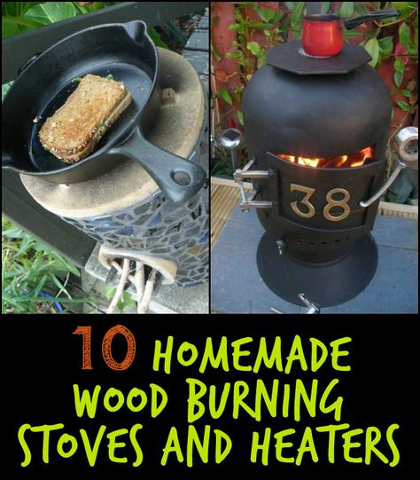 10 Efficient Homemade Wood Burning Stoves And Heaters Diy Wood Burning Stove, Homemade Pizza Oven, Diy Wood Burning, Candle Heater, Diy Heater, Diy Wood Stove, Simple Headboard, Homestead Kitchen, Wood Burning Stoves