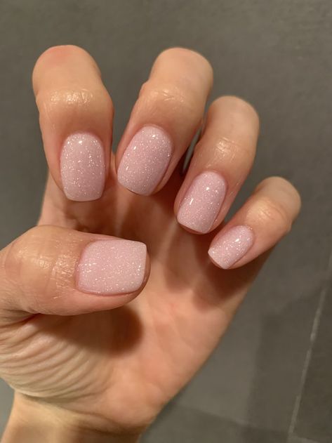 Pale pink glitter dip powder | Chic nails, Subtle nails, Fashion nails Milky Nails, Pink Glitter Nails, Subtle Nails, Her Nails, Casual Nails, Cute Gel Nails, Sparkle Nails, Sparkly Nails, Neutral Nails