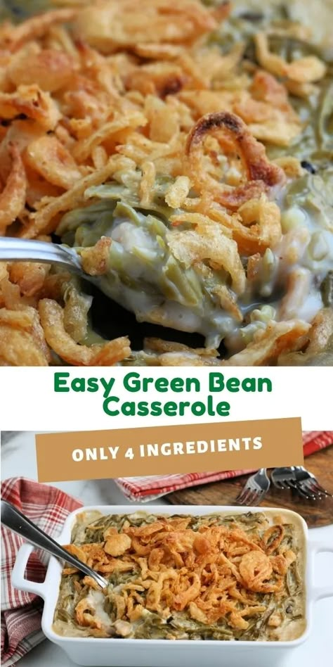 Simple Green Bean Casserole Recipe, Easy Green Bean Casserole, Green Bean Casserole Recipe, Green Bean Casserole Easy, Easy Green Beans, Greenbean Casserole Recipe, Casserole Easy, Thanksgiving Cooking, Thanksgiving Recipes Side Dishes