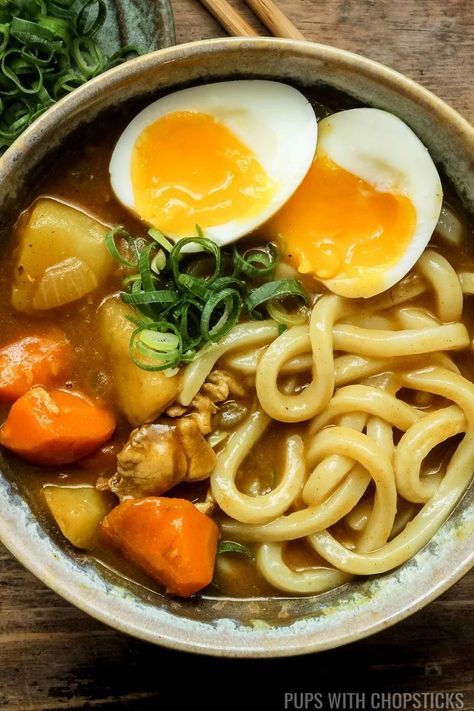 Japanese Curry Udon (Quick and Easy Weeknight Dinner) Japanese Curry Udon, Asian Chicken Recipes Easy, Udon Recipe, Udon Noodle Soup, Curry Udon, Asian Dinner, Asian Chicken Recipes, Asian Noodle Recipes, Asian Noodle